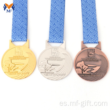 Medallas de bronce plateadas de oro de oro personal personalizados personalizados